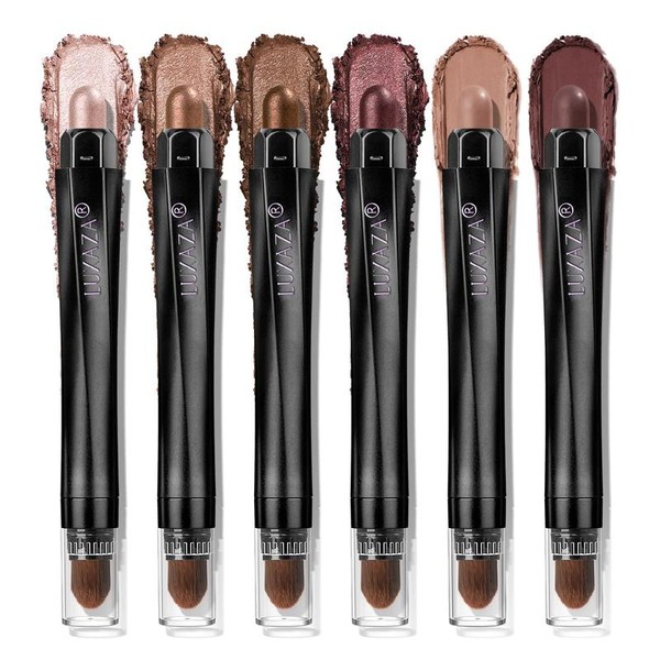 【Hot】LUXAZA 6PCS / 10PCS Eyeshadow Stick,Shimmer And Matte Brown Metallic