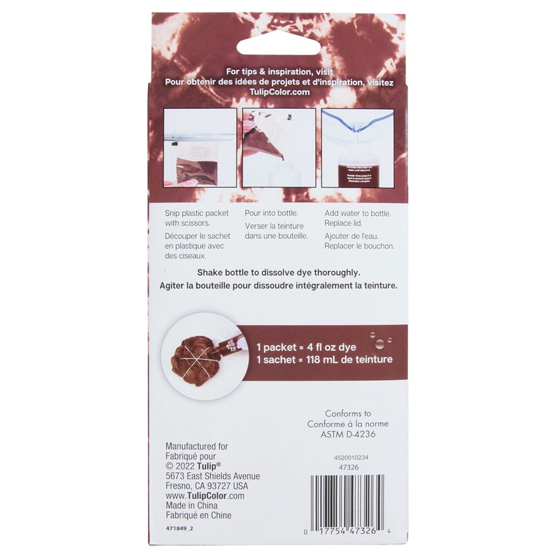 Tulip One-Step Tie-Dye Kit Dye Refill Packs, Brown