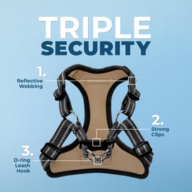 Best Pet Supplies Voyager Adjustable Dog Harness Leash Set with Reflective Stripes for Walking Heavy-Duty Full Body No Pull Vest with Leash D-Ring, Breathable All-Weather - Army/Black Trim, S