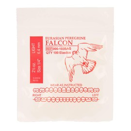 American Orthodontics Elastics Wildlife Falcon | Light, 2.5 O, 1/4" Size, 100 Packs Per Box, 10,000 Total | Made in The USA | Exacting Dimensions, Precision Cutting, Top Quality Latex Tubing