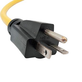 Parkworld 60509 NEMA 6-20 Splitter, 6-20P to (2) 6-20R (T-Blade Female Also for 6-15R Adapter) 250V, 20A, 5000W, 3 Feet