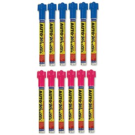 U.S. Chemical & Plastics AUTOWRITER Auto Writer PENS Markers Blue and Pink - 12 Pens (6-Blue/6-Pink)