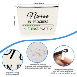 Nurse Gifts Makeup Bags Nurse Appreciation Gift RN Nurses Gifts Nurse Christmas Birthday Gift Cosmetic Bag Pouch Graduation Nurses Day Gift for Nursing School Student Women Nurse Practitioner Gift