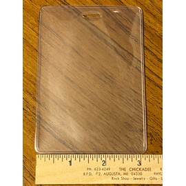 Unbranded Government Badge Holder Medical ID Case Clip Hole Vertical Clear sleeve