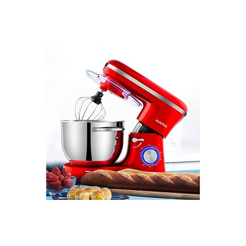 Aucma 6.5QT Stainless Steel Bowl Stand Mixer SM-1518N