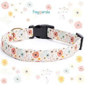 Cotton Handmade Dog Collar Cute and Distinctive Patterns Flower with Pendant for Girl Boy Dogs Collars S