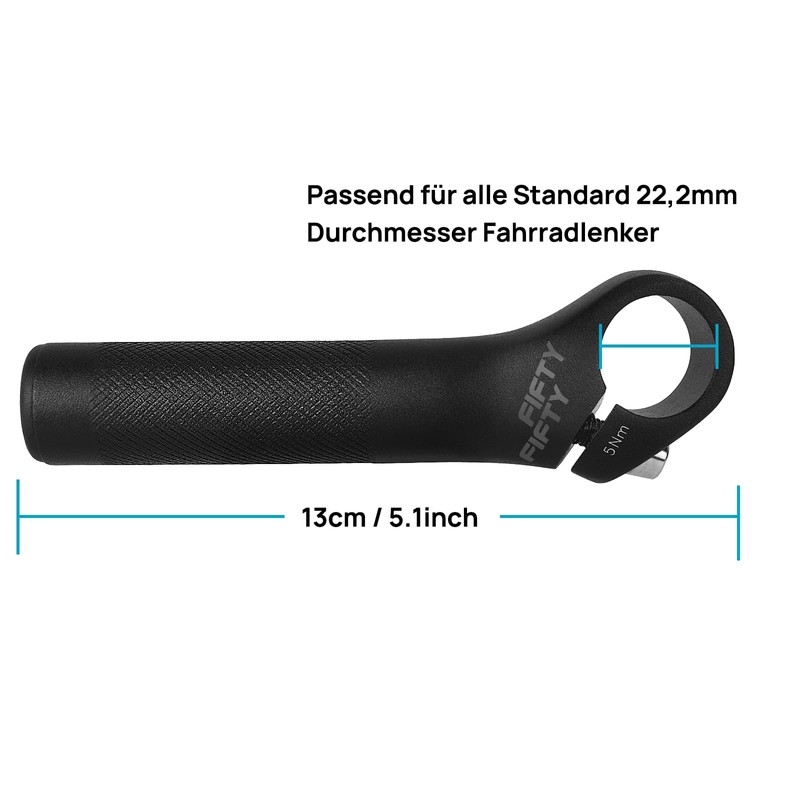 FIFTY-FIFTY Bicycle Handlebar Ends, Bar Ends Bicycle, Aluminium Alloy Handlebar