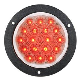 GG Grand General 75893 Red/Clear Light (4" Fleet 18 LED Black Flange, 3 Wires)