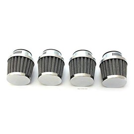 Small Chrome 39mm Air Filter Pod Set of 4 - Fits Honda CB500 CB550 CB750 1969-1976 Fits Kawasaki KZ550 80-83 Fits Suzuki GS550 77-79