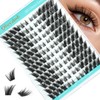 Obeyalash Fox Eye Cluster Lashes Extensions, 144 Pieces, Individual Eyelashes,