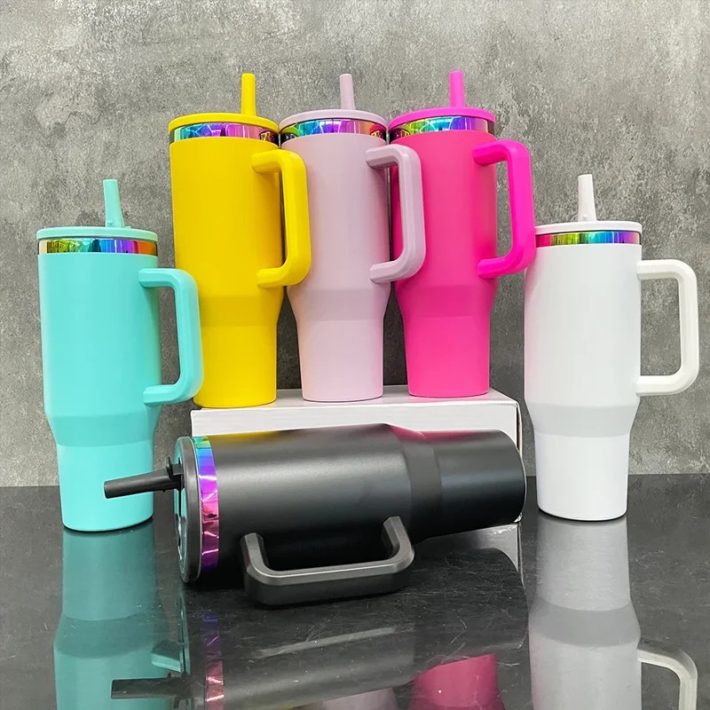 40 OZ Colorful Rainbow Plated Cold Retention Hydration Bottle Replacement