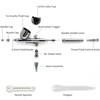 MEEDEN Airbrush Kit with Air Compressor, Dual Action Air Brush