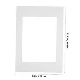 GLEAVI 10pcs White Cardboard Photo Matting and Cutouts for Art Prints and Pictures for Framing and Craft Projects