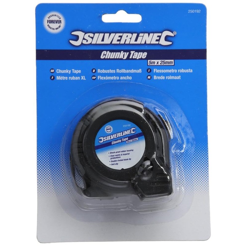 Silverline Chunky Tape Measure 5m / 16ft x 25mm (250192)