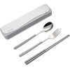 DEVICO Travel Utensils With Case, 18/8 Stainless Steel Camping Utensils,