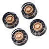 4PCS Electric Guitar Bass Knobs Potentiometer Knob Caps for Volume