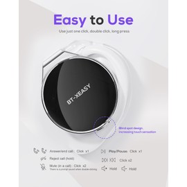 On Ear Headphones Bluetooth 5.4, Noise Cancelling Open Ear Headphones Wireless, Water-Drop Shaped Clip On Sport Headset Bluetooth with 4 Microphone, Comfort Fit Earphones with Long Battery Life