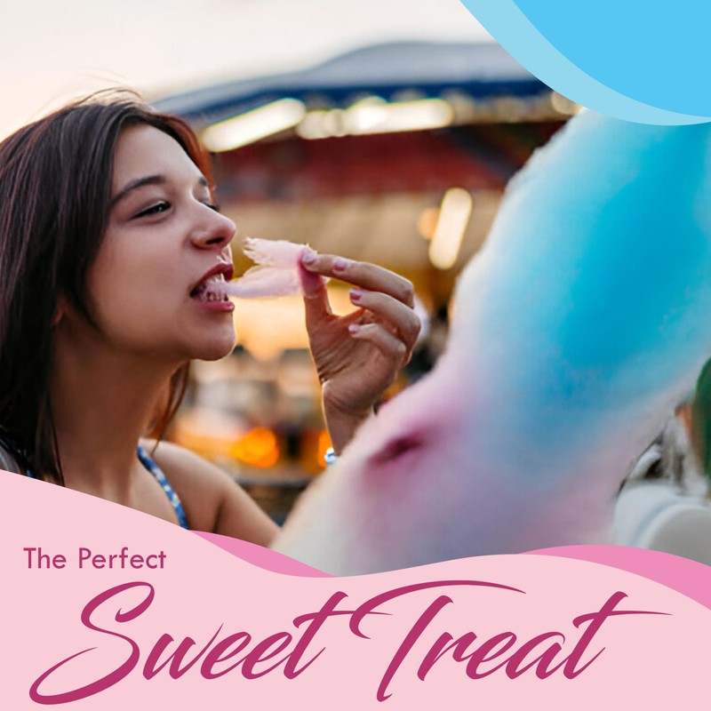 Cotton Candy Floss Sugar Package of ct-(Pink Vanilla, Blue Raspberry