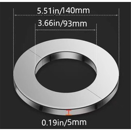 Stainless Steel Wall Split Flange Self-Adhesive tape Round Escutcheon Various pipes Plate Cover for Water Pipe Faucet Decoration Accessories (90mm/3.54in)