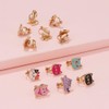 6 Pairs Set Cute Dinosaur Cat Clip Earrings for Women