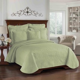Historic Charleston King Charles Matelasse 13993026X026SAG Euro Sham, 26" x 26", Sage