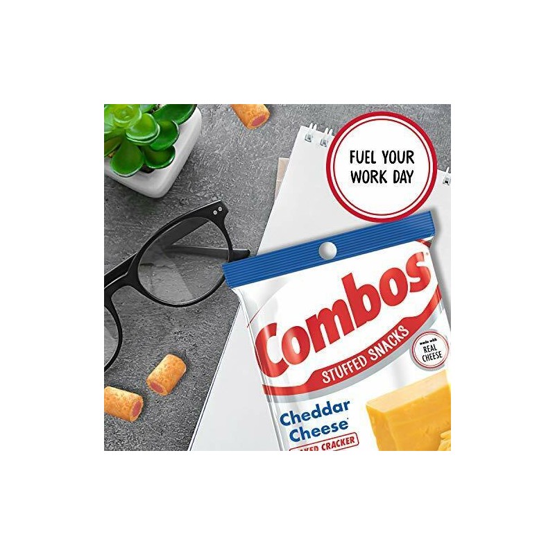 COMBOS Cheddar Cheese Cracker Baked Snacks 6.3-Ounce Bag (1-Bag)