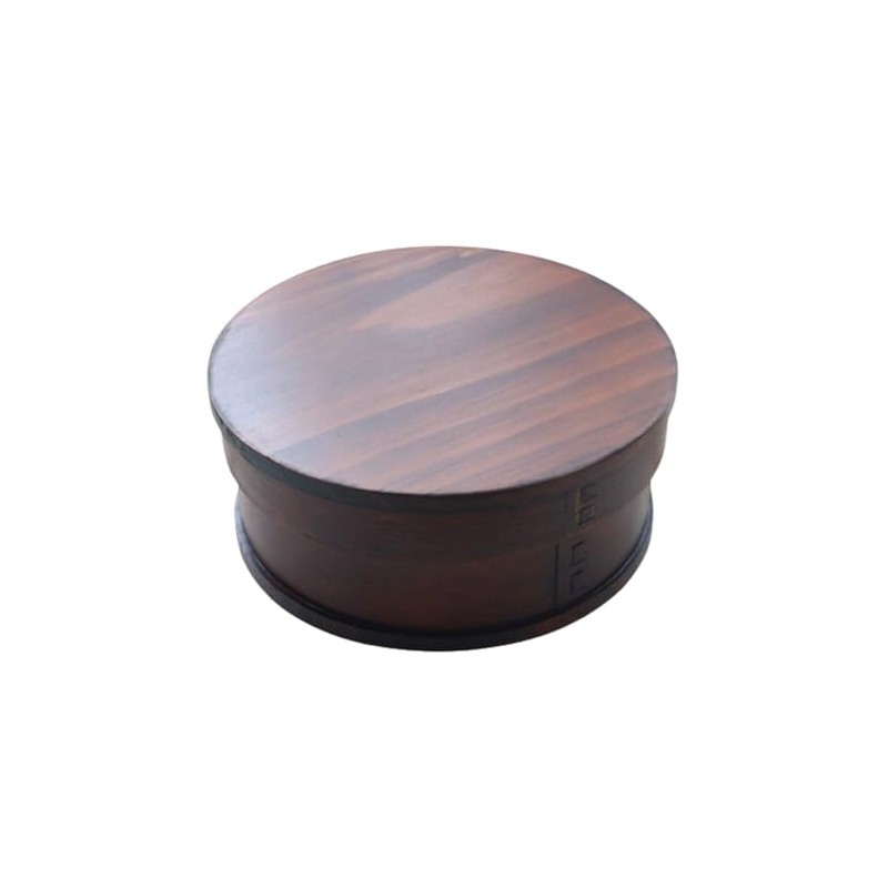 J-kitchens Magewappa Lunch Box, Wooden, NEW Cover Type, Round, Single