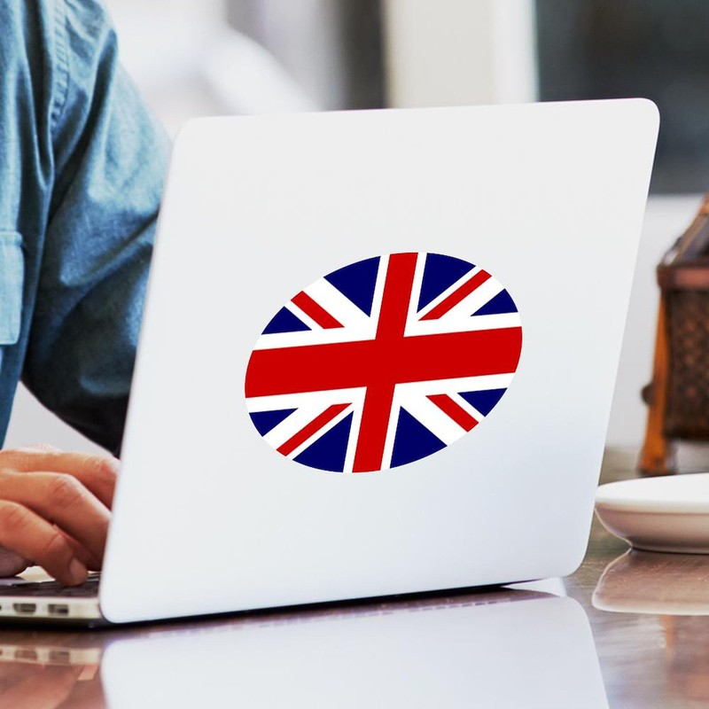 CafePress British Flag Oval Car Bumper Sticker