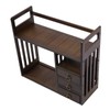 Bamboo Bookshelf, Desktop Organizer Office Desk Rack Storage Shelves, with