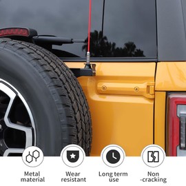 Linskip Heavy Duty Tailgate Radio Bracket Compatible with Ford Bronco 2021 2022 2023 2024, CB Antenna Mount for Bronco Exterior Accessories(Black)