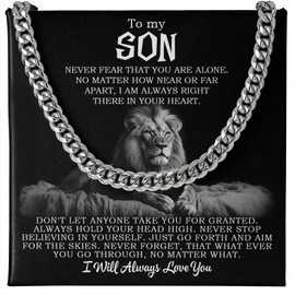 GLAVICY Cuban Link Chain Necklace for Son - Mom & Dad Gift