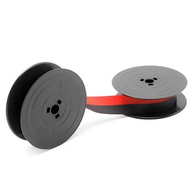 Typewriter Ink Ribbon, Compatible with Olivetti Lettera, 8 Metres Long, 52 mm Diameter, Black & Red, Typewriter Ribbon, Mechanical for Size 4 24 32 22 82 34 35, for Clear and Precise Printing Results