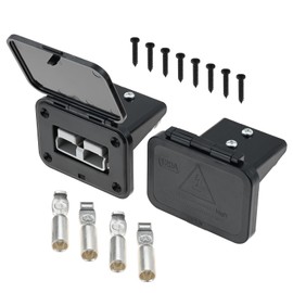 HZ-MONSTAR 120A Plug Mounting Panel with Dust Cover, 2Pcs 120Amp Socket Panel Base Compatible with Anderson SB120 Connectors Flush Mount Recessed Plate