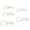50pcs Heart Pen Clips Plated Metal Pen Holder Clips Small
