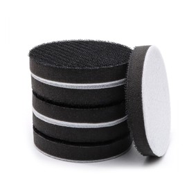 SIJDIEE 6 Pack Interface Pads, 3 Inch Hook and Loop Soft Density Sponge Cushion Buffer Backing Pad, Foam Sanding Interface Pads for Orbital Sander Automotive Woodworking Polishing