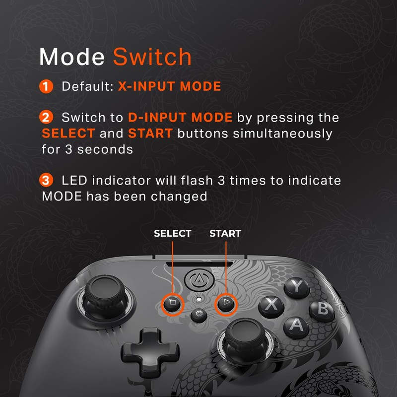 【国内正規品2年保証】PowerA バトルドラゴン・ワイヤレスコントローラー for PCゲーム&Cloudゲーム TURBO連射・二重振動・トリガーロック機能付き PCGP0402-1