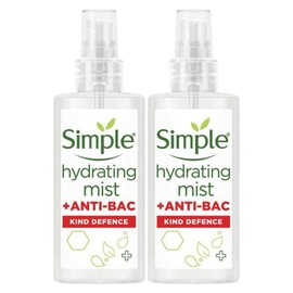 2 Pack of Simple Hydrating Mist + Anti-Bacterial Kind Defence Protect Mist 125ml