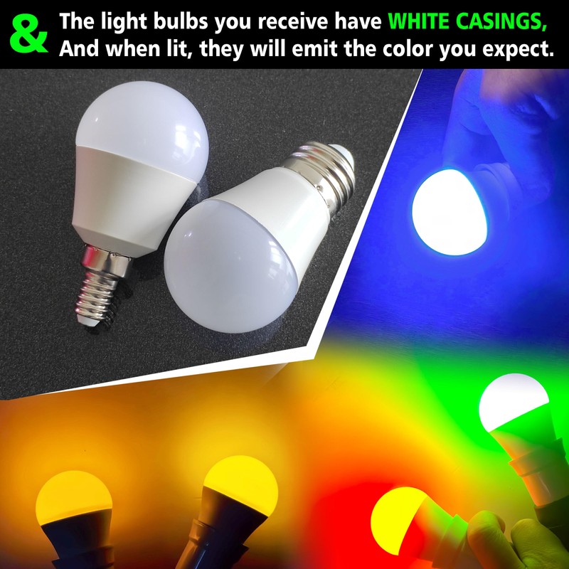 Elmoyle Amber Sleep Light Bulbs 1800k, Blue Light Blocking, Dim