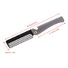 Pocket Folding Beard Comb, Stainless Steel Moustache Comb, with Smooth