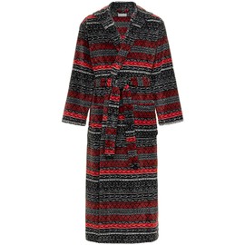 Alexander Del Rossa Mens Robe, Plush Fleece Hooded Bathrobe Men, Men's Bathrobes, Big and Tall Bath Robe for Men Savannah Tribal Fusion Large (A0125AKALG)