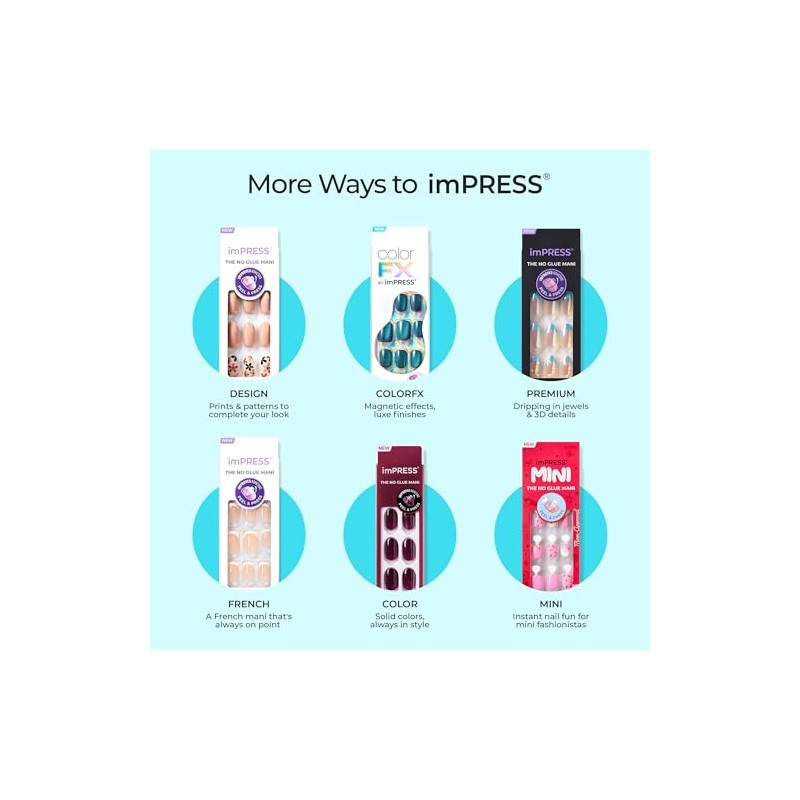UÑAS POSTIZAS PARA PIES IMPRESS FEEL THE BEAT - KISS
