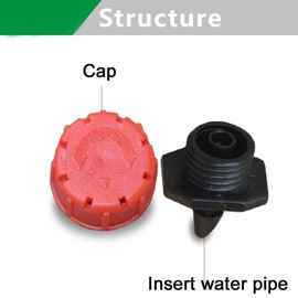 AIYAYI 50Pcs1/4Inch Adjustable Irrigation Drippers Sprinklers Watering Sprinklers Anti-Clogging Emitter Dripper Red Garden Supplies