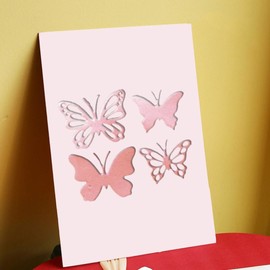 4 Pcs Butterflies Metal Cutting Die Cuts, Butterfly Animal Cutting Dies Cut Stencils for Card Making DIY Scrapbooking Embossing Stencils Photo Album Paper Crafts Decor Scrapbooking Die-Cuts