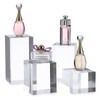 BTSKY 4 PCS Clear Polished Acrylic Cube Acrylic Square Display