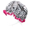allydrew Reusable Women's Waterproof Shower Caps for Long Hair, Zebra