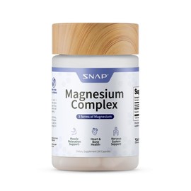 Snap Supplements Magnesium Complex 3 en 1, bisglicinato de magnesio, óxido, citrato, complejo triple de magnesio, 60 Cápsulas.