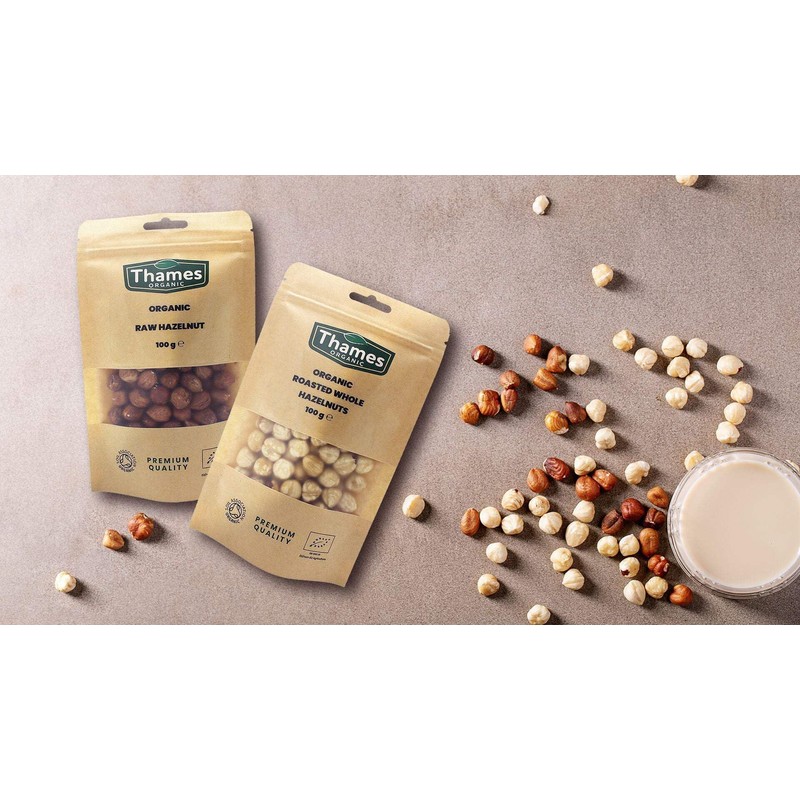 Organic Raw Hazelnuts-Certified Organic, Non-GMO, Vegan, No Additives, No Preservatives,