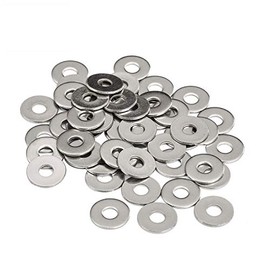Bclla Zkenshan-washers M2.5 M3 M3.5 M4 M5 M6 M8 M10 M12 GB96 304/A2-70 Stainless Steel Large Size Flat Washer DIN9021, Good wear Resistance (Inner Diameter : M6 (50Pcs))