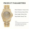 Luxury Quartz Watch with Rhinestones - Two-piece Watch and Bracelet