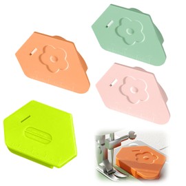 4Pcs Magnetic Seam Guide for Sewing Machine, polygonal multifunctional seam guide hemmer with Scale, Universal Sewing Accessories and Supplies